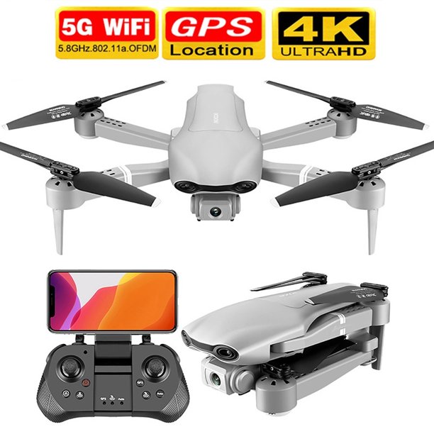 Drone GPS 4K 5G WiFi Live Video FPV Quadrotor Flight 6000mAh 75 Minutes Rc Distance 2000m Drone HD Wide-angle Dual Camera+Case bag ,2 batteries