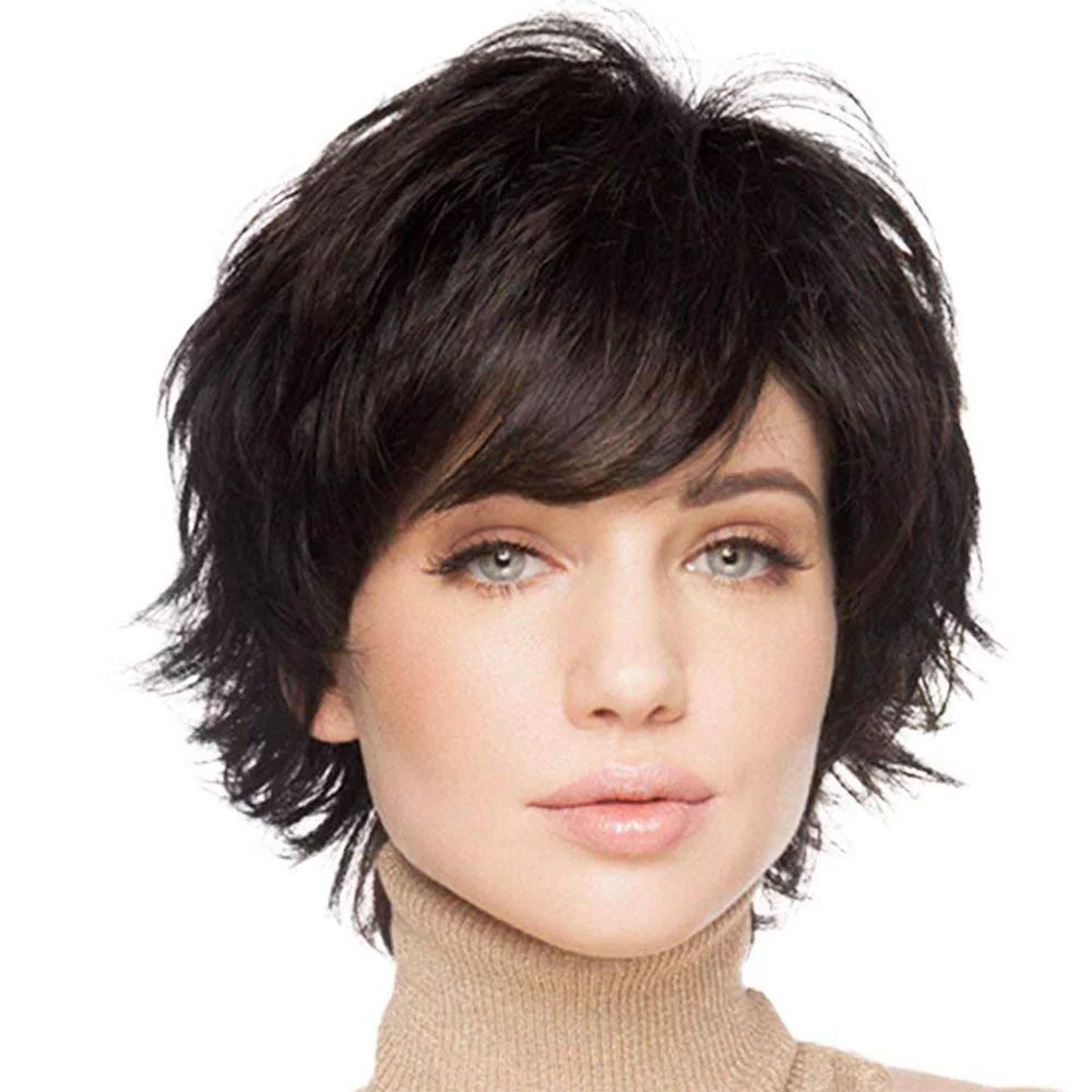 Short Human Hair Wigs For White Women