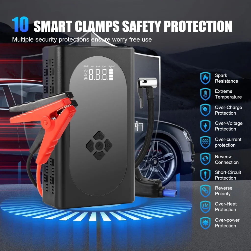 POWERFUL BATTERY JUMP STARTER FOR CARS AND TRUCKS